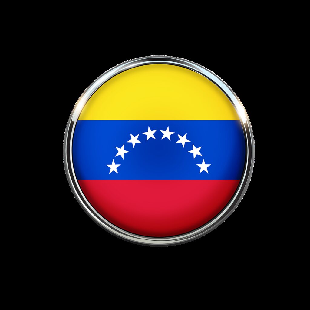 venezuela, flag, circle